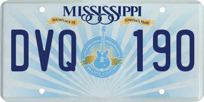 MS license plate DVQ190