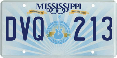 MS license plate DVQ213