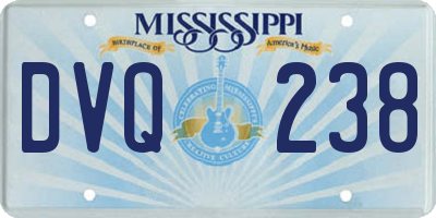 MS license plate DVQ238
