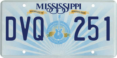 MS license plate DVQ251