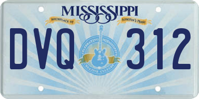 MS license plate DVQ312