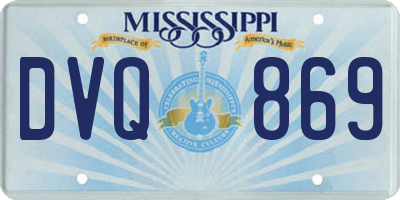 MS license plate DVQ869