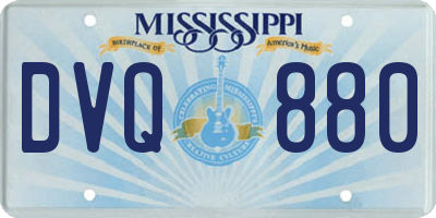 MS license plate DVQ880