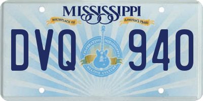 MS license plate DVQ940
