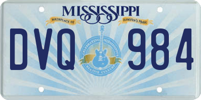 MS license plate DVQ984