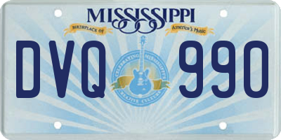 MS license plate DVQ990