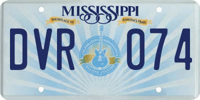 MS license plate DVR074