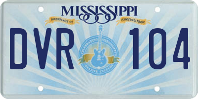 MS license plate DVR104