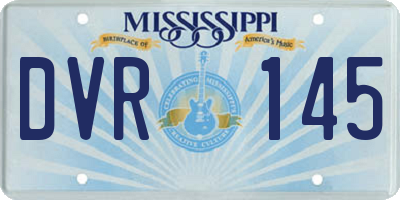 MS license plate DVR145