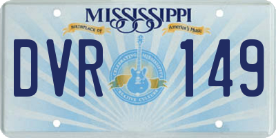 MS license plate DVR149