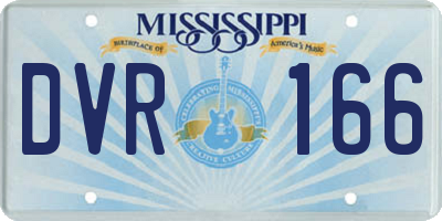 MS license plate DVR166