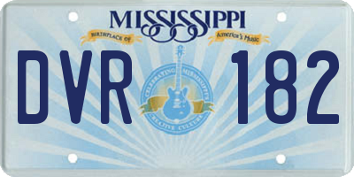 MS license plate DVR182