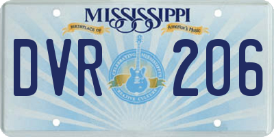 MS license plate DVR206