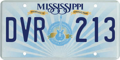 MS license plate DVR213