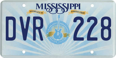 MS license plate DVR228