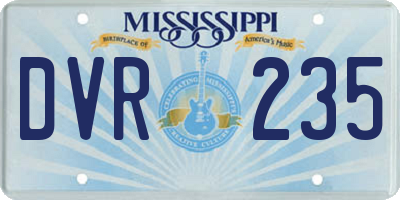 MS license plate DVR235