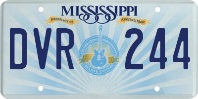 MS license plate DVR244