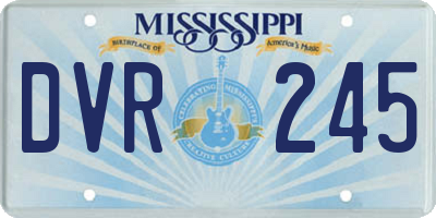 MS license plate DVR245