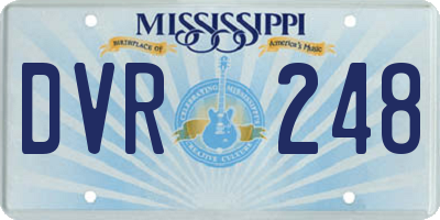 MS license plate DVR248