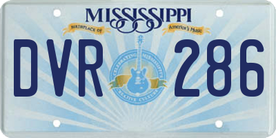 MS license plate DVR286