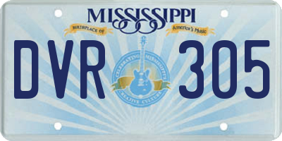 MS license plate DVR305