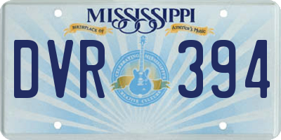 MS license plate DVR394