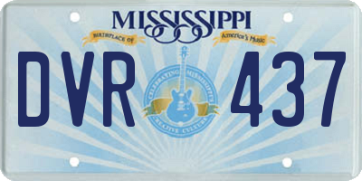 MS license plate DVR437