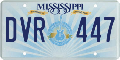 MS license plate DVR447