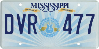 MS license plate DVR477