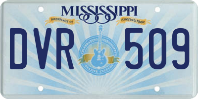 MS license plate DVR509