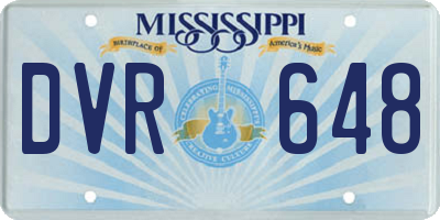 MS license plate DVR648