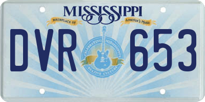 MS license plate DVR653