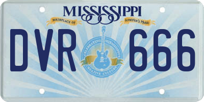 MS license plate DVR666
