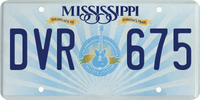 MS license plate DVR675