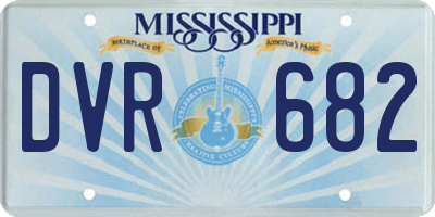 MS license plate DVR682