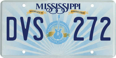MS license plate DVS272