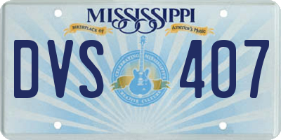 MS license plate DVS407