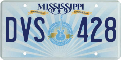 MS license plate DVS428