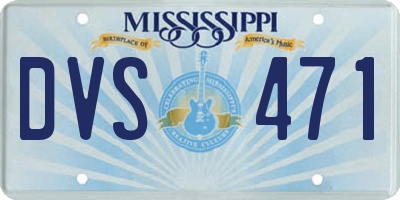 MS license plate DVS471