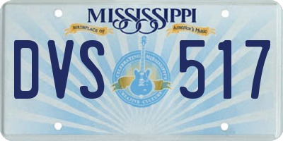 MS license plate DVS517