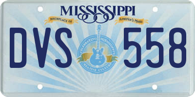 MS license plate DVS558