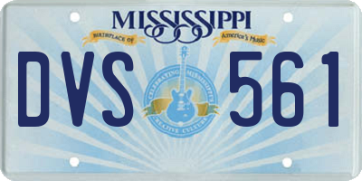 MS license plate DVS561