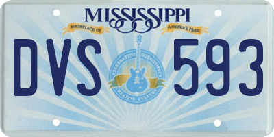 MS license plate DVS593