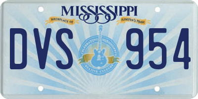 MS license plate DVS954