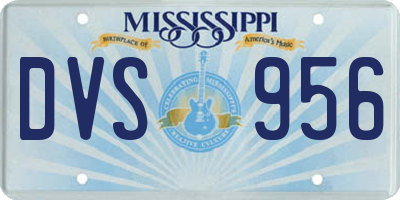MS license plate DVS956
