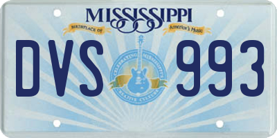 MS license plate DVS993