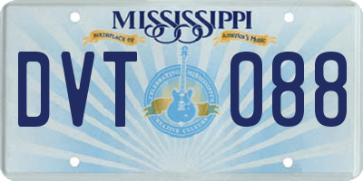 MS license plate DVT088