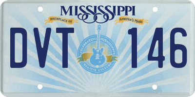 MS license plate DVT146