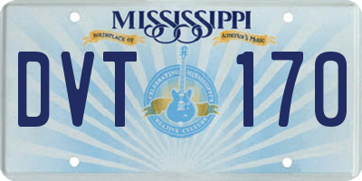 MS license plate DVT170