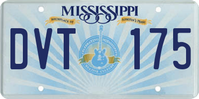 MS license plate DVT175